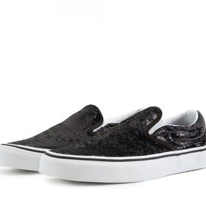 Vans Classic Slip On Black Micro Sequins Slip-On Sneakers